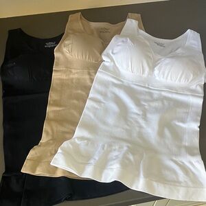 CamiShaper Multi Color 3 PCS Tank Top Set in Black, Tan, and White, Size 1X NWT